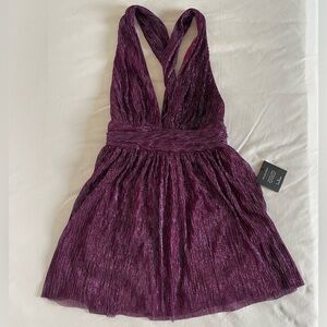 Lulu's Magenta Sparkle Dress